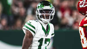 Garrett Wilson New York Jets Game Focus Wallpaper