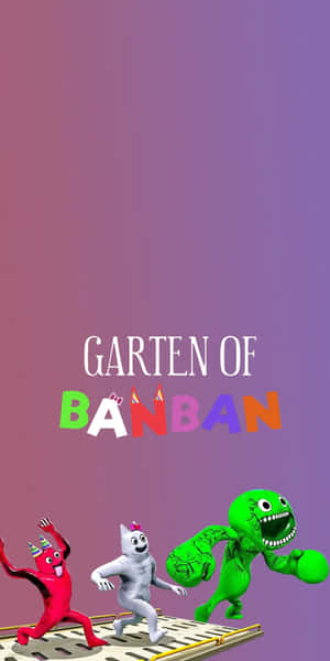 Gartenof Banban Animated Characters Wallpaper