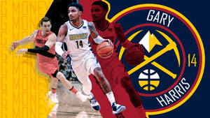 Gary Harris Nuggets Logo Art Wallpaper