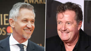 Gary Lineker And Piers Morgan Engaged In A Friendly Conversation Wallpaper