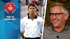 Gary Lineker Engaged In His Top 10 Podcast Wallpaper