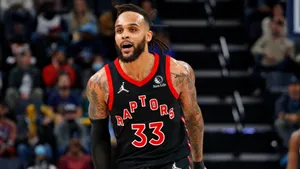 Gary Trent Jr In Toronto Raptors Jersey Wallpaper