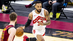 Gary Trent Jr Toronto Raptors Against Cleveland Cavaliers Wallpaper