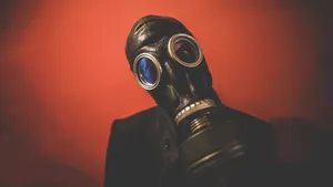 Gas Mask Red Pfp Wallpaper