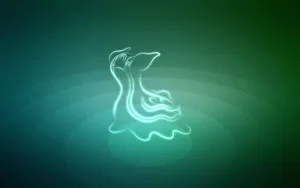 Gastrodon White Outline Wallpaper