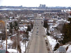 Gatineau Winter Street View Wallpaper