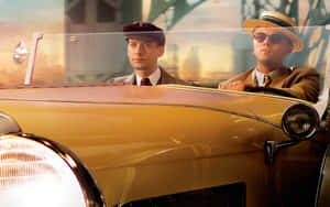 Gatsby And Nick In Car Wallpaper