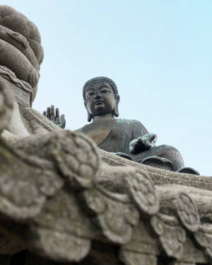 Gautam Buddha Gigantic Statue Wallpaper