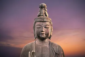 Gautam Buddha Sculpted Statue Wallpaper