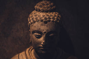 Gautam Buddha Vintage Statue Wallpaper