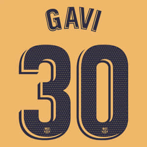 Gavi Number30 Jersey Design Wallpaper