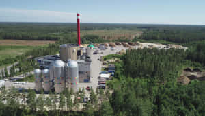 Gavle Industrial Facility Aerial View Wallpaper