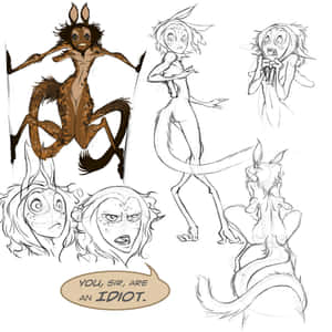 Gawky Female Creature Wallpaper