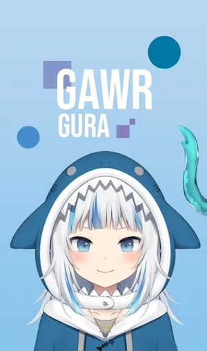 Gawr Gura Anime Style Artwork Wallpaper
