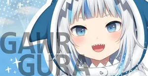 Gawr Gura Anime Style Artwork Wallpaper