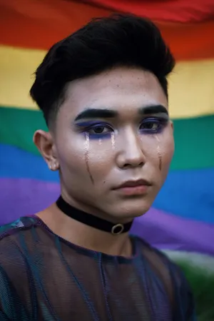 Gay Boy Dramatic Makeup Wallpaper