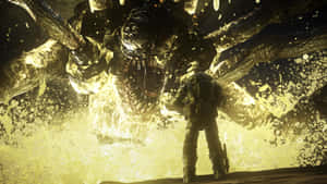 Gears Of War Faceoff With Corpser Wallpaper