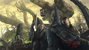 Gearsof War3 Squad Preparedfor Battle Wallpaper