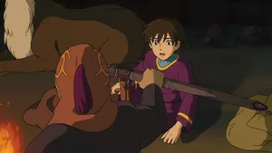 Ged, Arren, And Therru Embarking On Their Journey In Tales From Earthsea Wallpaper