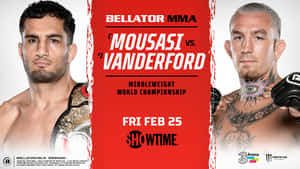 Gegard Mousasi Vs Austin Vanderford Poster Wallpaper