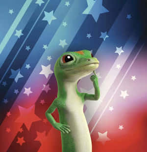 Geico Gecko Patriotic Background Wallpaper