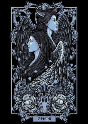 Gemini Twin Angels Artwork Wallpaper