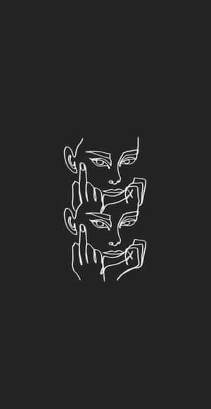 Gemini Twin Faces Artwork Wallpaper