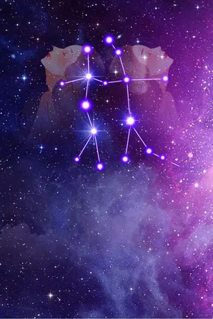 Gemini Zodiac Constellation Art Wallpaper