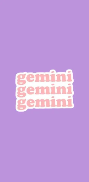 Gemini Zodiac Purple Poster Wallpaper
