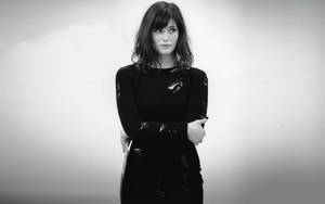 Gemma Arterton Simple Black And White Wallpaper