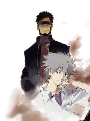 Gendo Ikari Deep In Thought Wallpaper