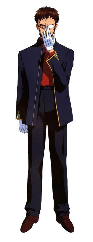 Gendo Ikari - Nerv Commander Strategizing For Humanity's Future Wallpaper