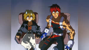 Gene Starwindand Jim Hawking Outlaw Star Wallpaper