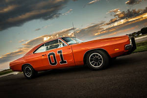 General Lee Against A Dark Sunset Sky Wallpaper