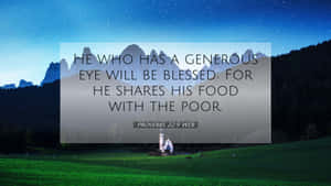 Generous Quote Bible Verse Wallpaper