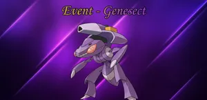Genesect On Gradient Purple Background Wallpaper