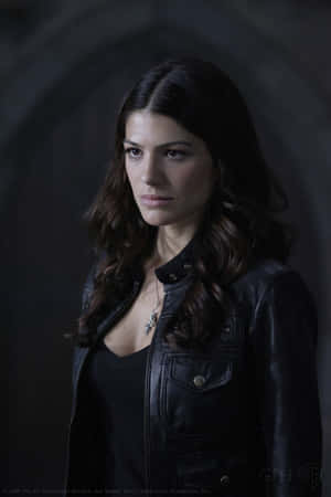 Genevieve Padalecki Posing In A Stylish Outfit Wallpaper
