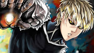 Genos - A Mighty Hero Standing Strong And Determined Wallpaper