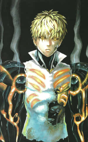 Genos, The Powerful Cyborg Hero Wallpaper