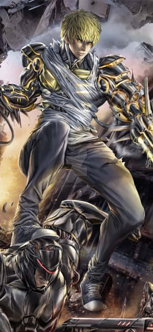 Genos - The Powerful Cyborg Of Justice With Blazing Agility Wallpaper