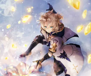 Genshin Impact Albedo In Action Wallpaper