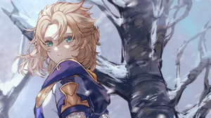 Genshin Impact Albedo In Action Wallpaper