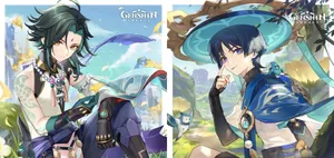 Genshin_ Impact_ Animated_ Characters_ Pose Wallpaper