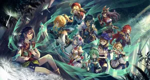 Genshin Impact Characters: Assemble The Dream Team Wallpaper