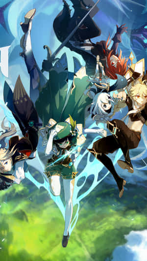 Genshin Impact Characters Assembling In Teyvat Wallpaper