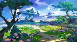 Genshin_ Impact_ Fantasy_ Landscape_ Artwork.jpg Wallpaper