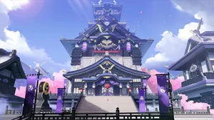 Genshin_ Impact_ Inazuma_ Shogun_ Palace Wallpaper