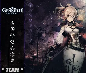 Genshin Impact Jean - A True Leader, Graceful And Powerful Wallpaper
