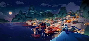 Genshin_ Impact_ Liyue_ Harbor_ Night_ View Wallpaper