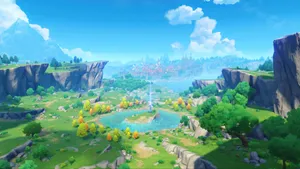 Genshin_ Impact_ Mondstadt_ Valley_ View.jpg Wallpaper